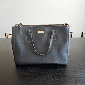 Kate Spade Laurel Way Leighann Black Leather Satchel Bag